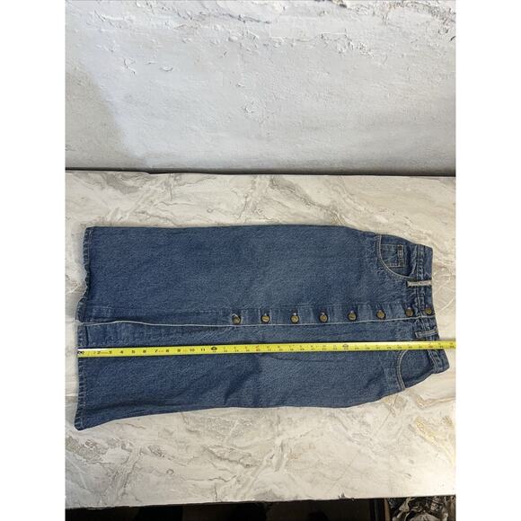 Vintage Denum Jeans Denim Jean Skirt Buttons Size 8 - Picture 3 of 7